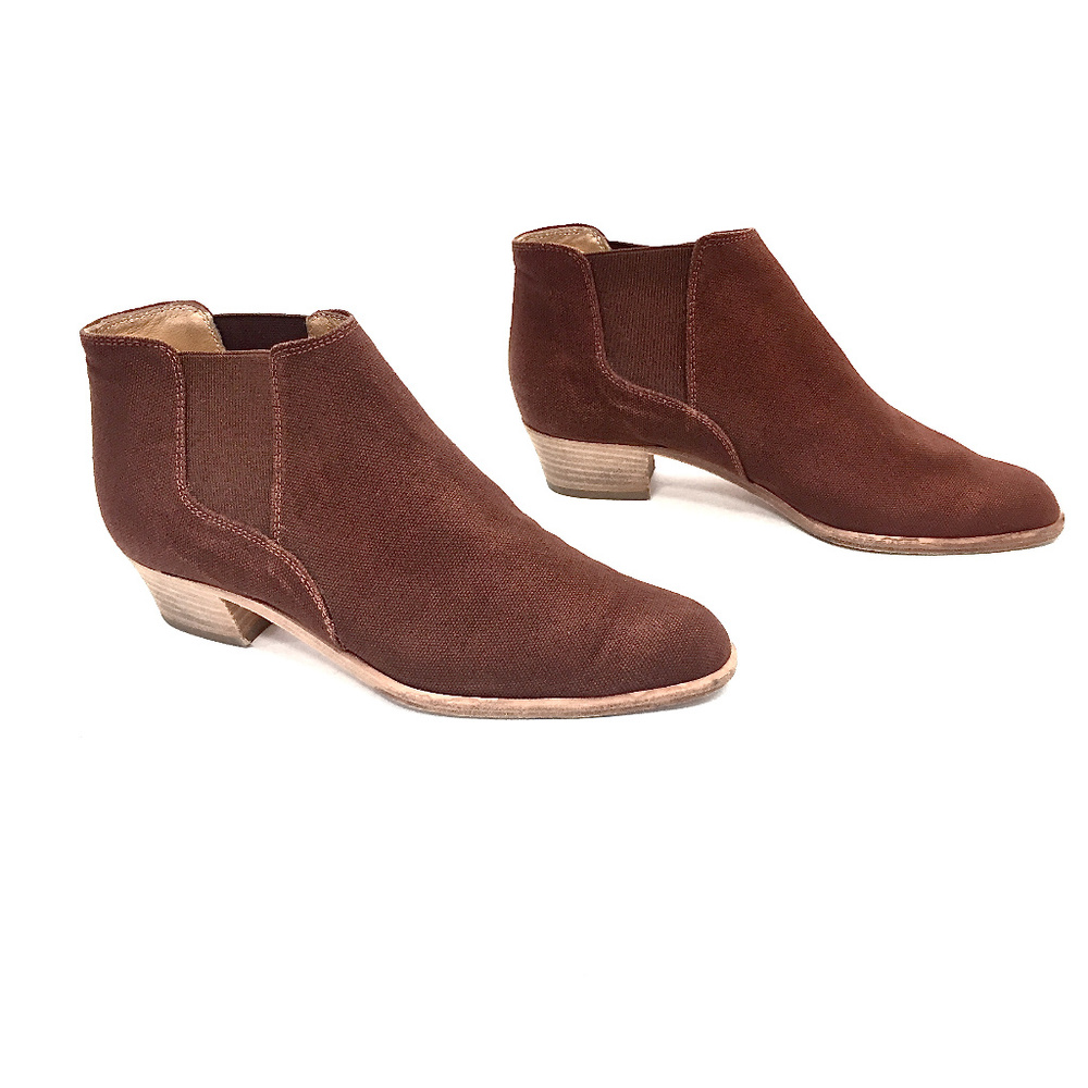 🍁Ballin Cognac Canvas Ankle Boots🍁